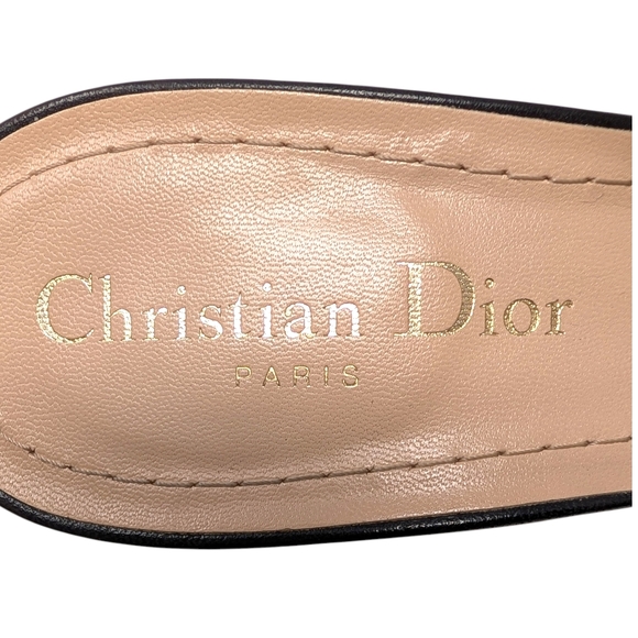 Dior J'Adior Black Slingback Mesh Pointed Toe Kitten Heel Pump Black 39 | 8.5 - Picture 7 of 11